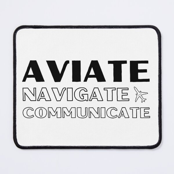 Item preview, Pilot Memory Aid - Aviate Navigate Communicate - White/Black designed and sold by babywings737.
