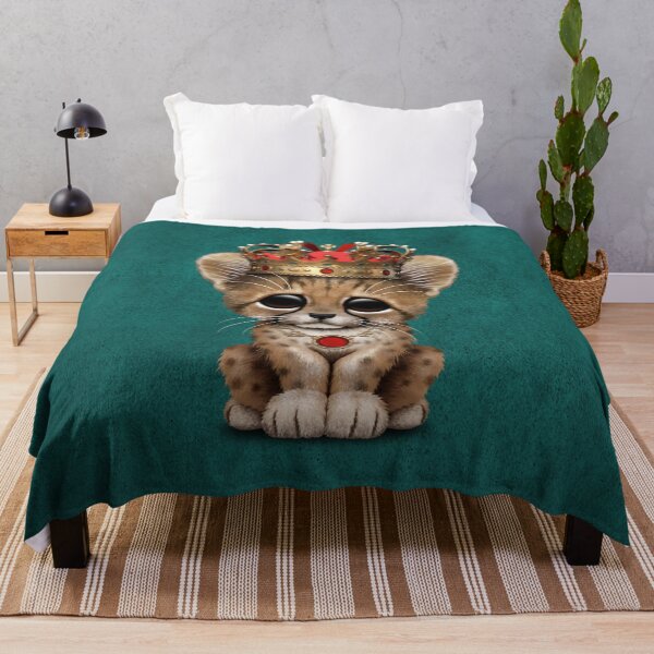 Item preview, Royal Cheetah Wearing Crown Blue designed and sold by JeffBartels.