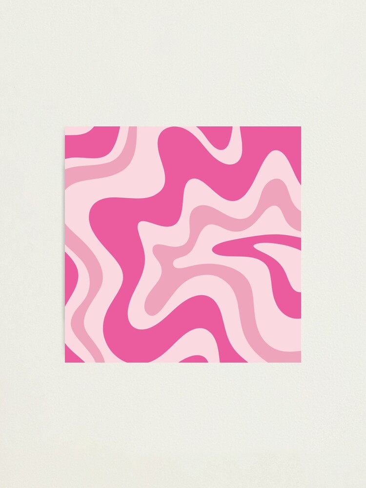 Retro Liquid Swirl Abstract Y2K Pattern in Pink