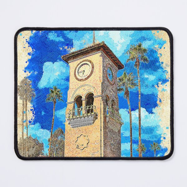 Item preview, Beale Memorial Clock Tower in Bakersfield, California - colored drawing designed and sold by NickoPrints.