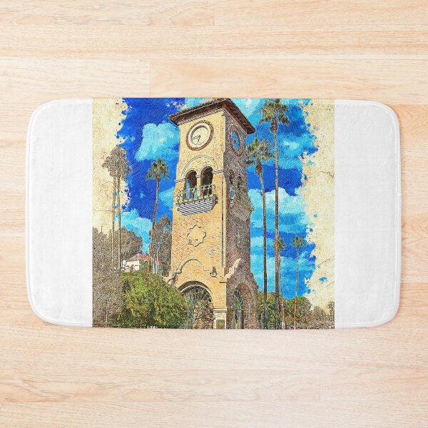 Item preview, Beale Memorial Clock Tower in Bakersfield, California - colored drawing designed and sold by NickoPrints.
