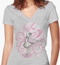Ballerina Series Part 2 Women's Fitted V-Neck T-Shirt