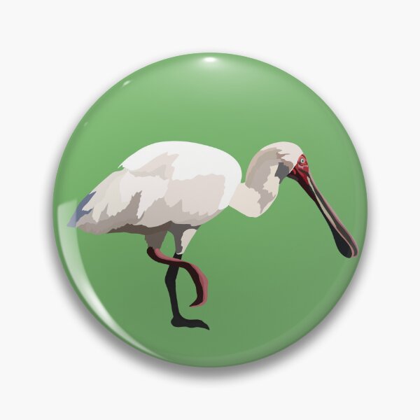 Item preview, A is for African Spoonbill, Spoonbill Illustration – Elegant Wading Bird Artwork designed and sold by PrettylittlepastelUk.