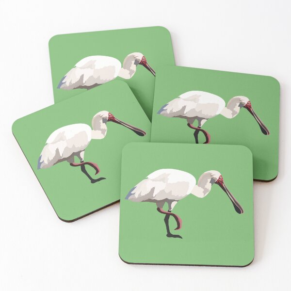 Item preview, A is for African Spoonbill, Spoonbill Illustration – Elegant Wading Bird Artwork designed and sold by PrettylittlepastelUk.