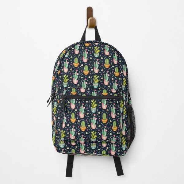Item preview, Floral cactus. Dark blue pattern designed and sold by JuliaBadeeva.