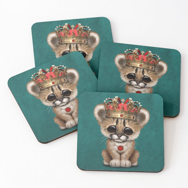 Item preview, Royal Cougar Wearing Crown Blue designed and sold by JeffBartels.