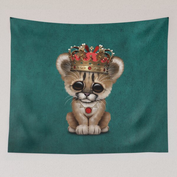 Item preview, Royal Cougar Wearing Crown Blue designed and sold by JeffBartels.