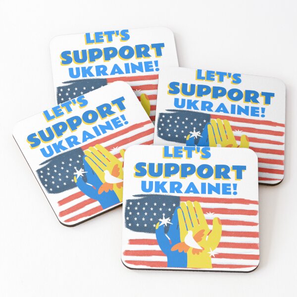 Item preview, Let's Support Ukraine American flag designed and sold by PepleOfUkraine.