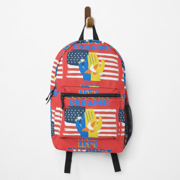 Item preview, Let's Support Ukraine American flag designed and sold by PepleOfUkraine.