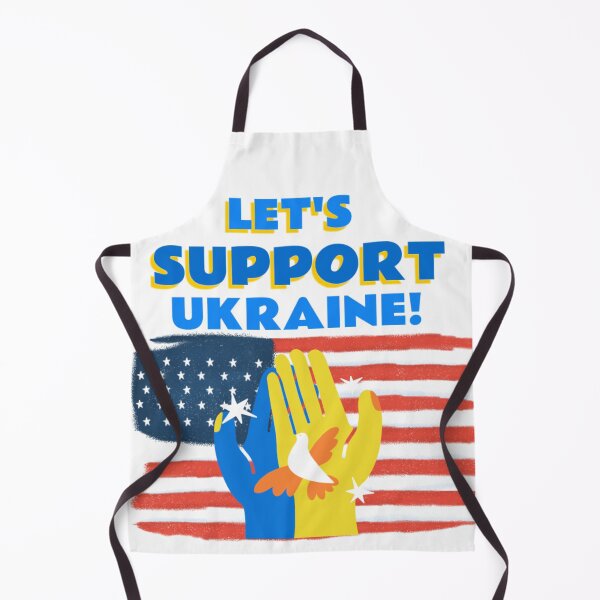 Item preview, Let's Support Ukraine American flag designed and sold by PepleOfUkraine.