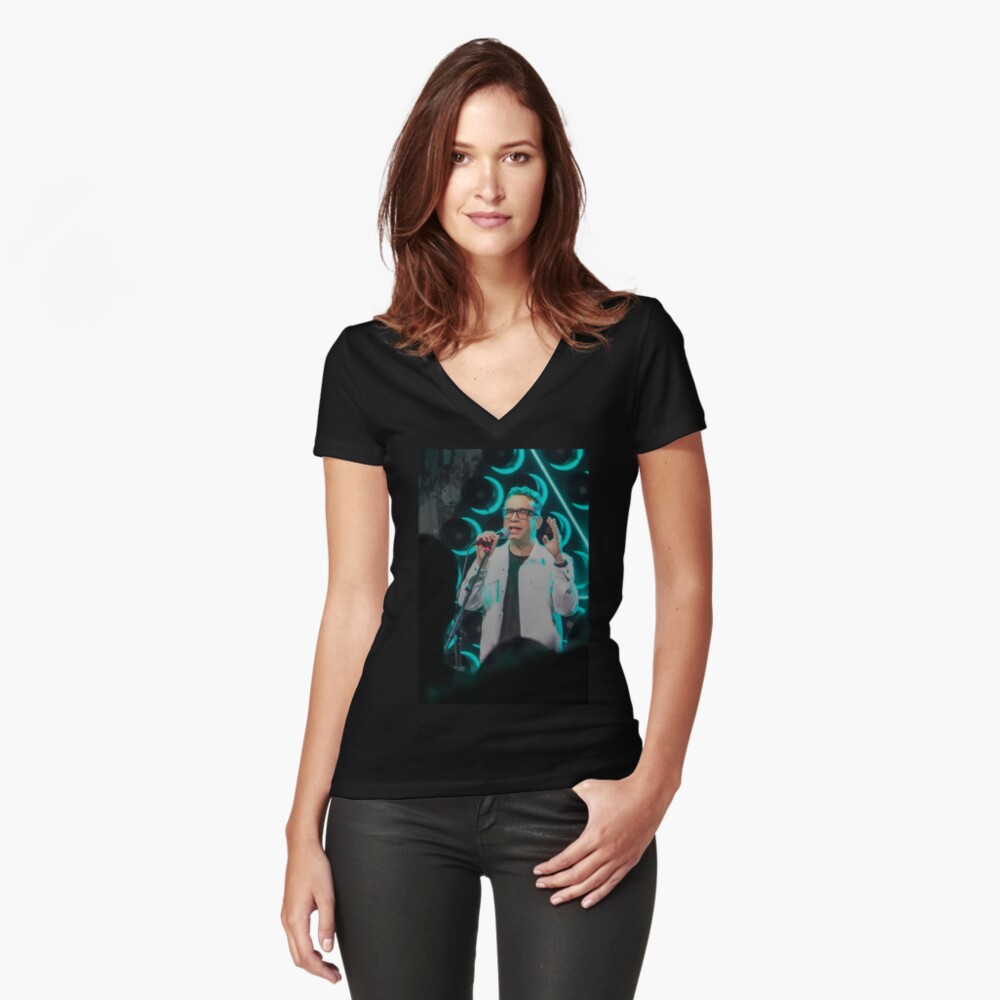 Item preview, Fitted V-Neck T-Shirt designed and sold by FastDraw11.