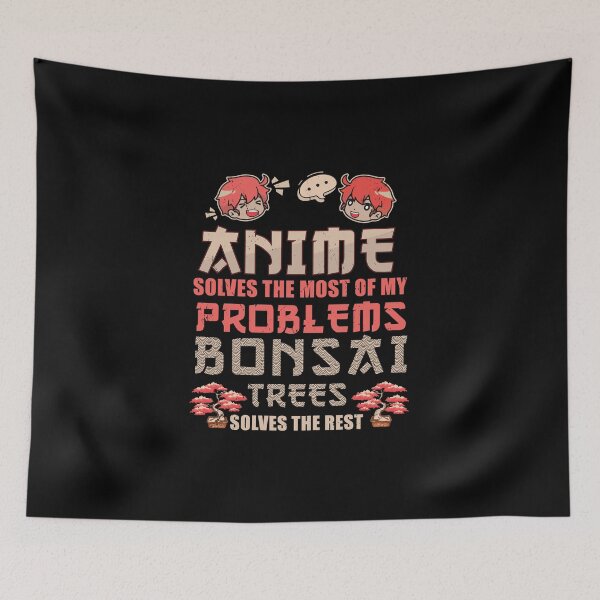Item preview, Bonsai Tree Anime Solves Problems Yamadori Trees Penjing designed and sold by StrongShirts.