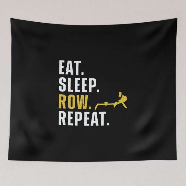 Item preview, Rowing Machine Eat Sleep Row Repeat Ergometer Fitness designed and sold by StrongShirts.