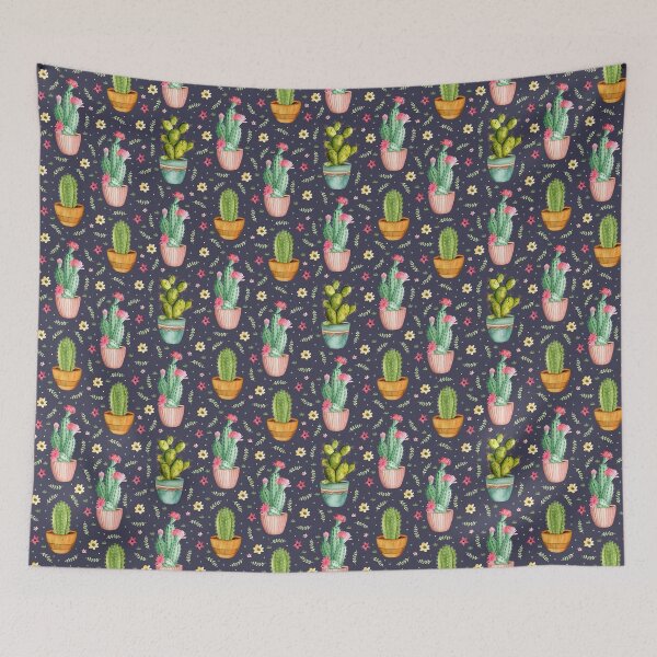 Item preview, Floral cactus. Purple pattern designed and sold by JuliaBadeeva.