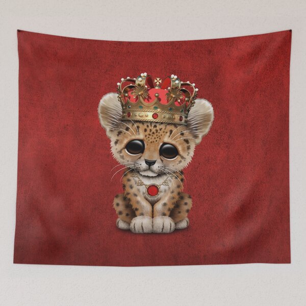 Item preview, Cute Royal Leopard Wearing Crown designed and sold by JeffBartels.