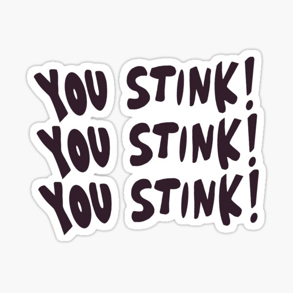 Stink Fuck You Cartoon Fun Black Car Vinyl Decal Sticker Sticker
