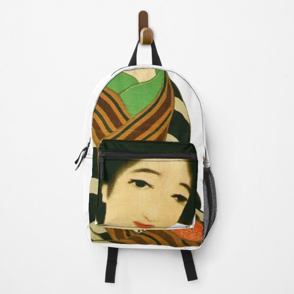 Item preview, Ukiyoe Woman in Brown, Green, Orange, Black 浮世絵 designed and sold by amuseXpress.