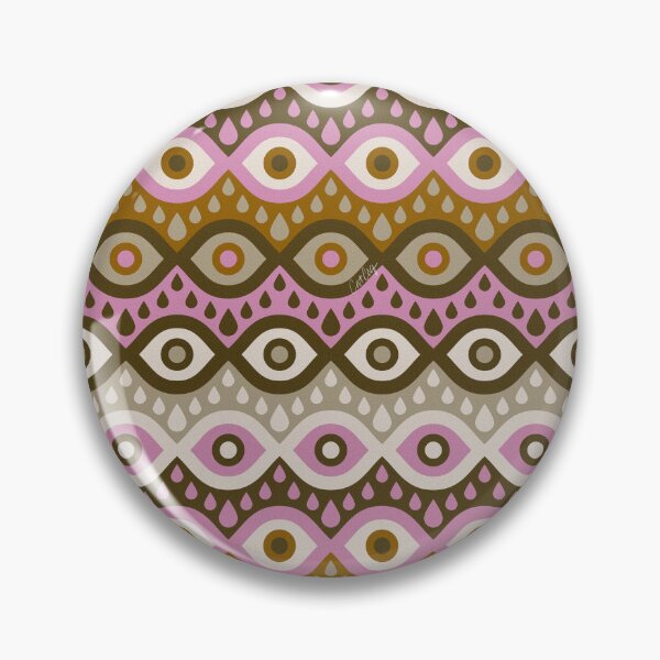 Item preview, Garnished Eyes – Ochre & Pink designed and sold by Cat Coquillette.