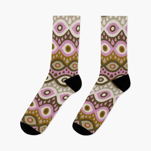 Item preview, Garnished Eyes – Ochre & Pink designed and sold by Cat Coquillette.
