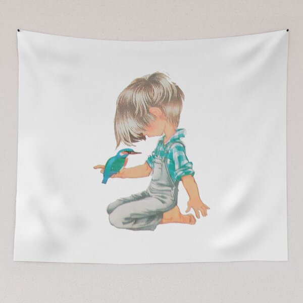 Item preview, Boy and kingfisher designed and sold by Nadia C  Ideas.