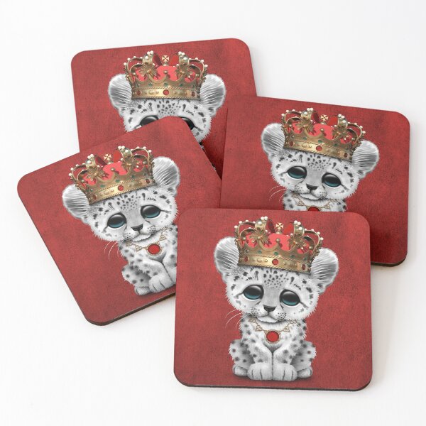 Item preview, Cute Royal Snow Leopard Wearing Crown designed and sold by JeffBartels.