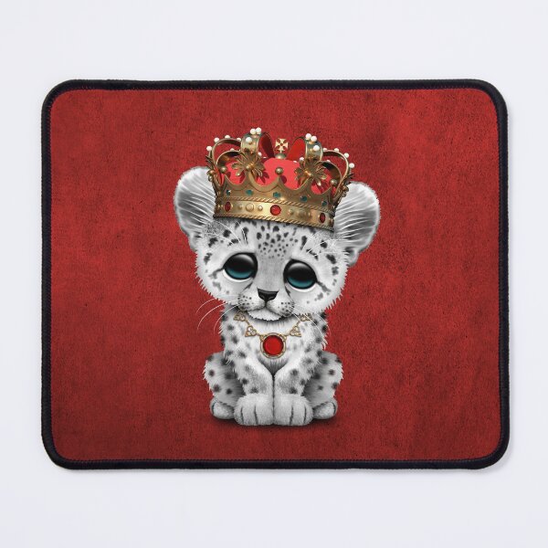 Item preview, Cute Royal Snow Leopard Wearing Crown designed and sold by JeffBartels.