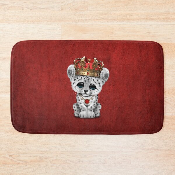 Item preview, Cute Royal Snow Leopard Wearing Crown designed and sold by JeffBartels.