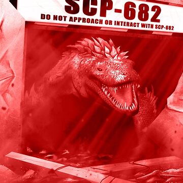 SCP 682 Hard to Destroy Reptile SCP Foundation Greeting Card by Harbud Neala