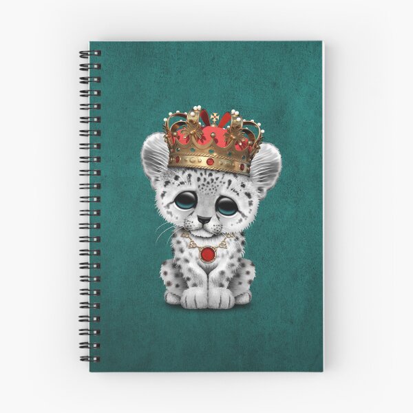 Item preview, Royal Snow Leopard Wearing Crown Blue designed and sold by JeffBartels.