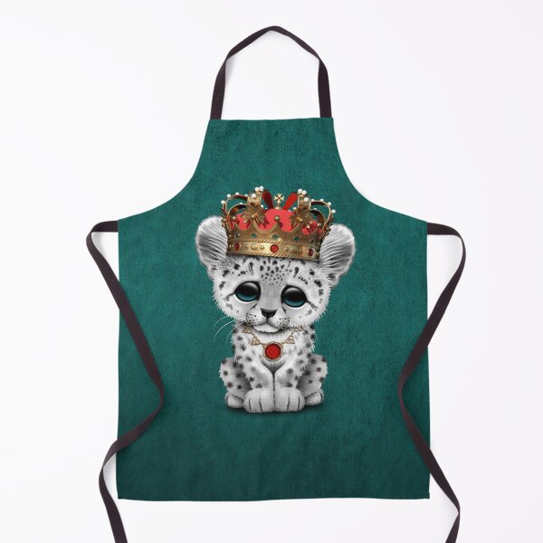 Item preview, Royal Snow Leopard Wearing Crown Blue designed and sold by JeffBartels.