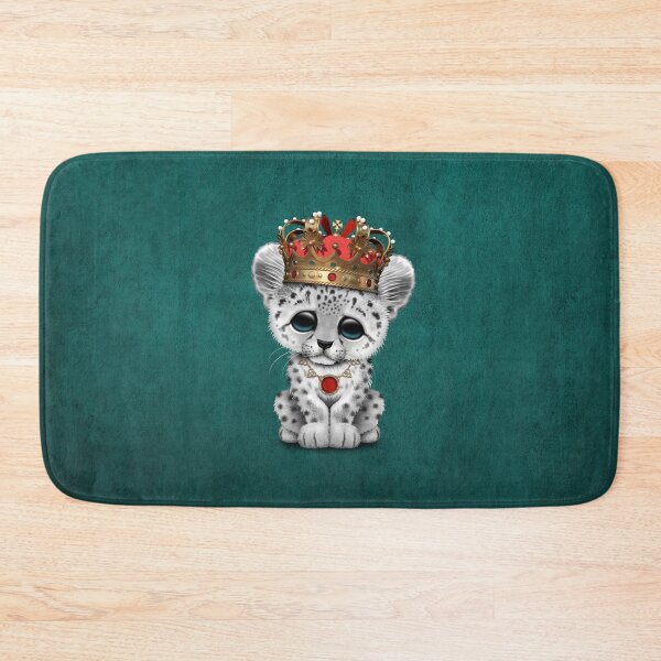 Item preview, Royal Snow Leopard Wearing Crown Blue designed and sold by JeffBartels.