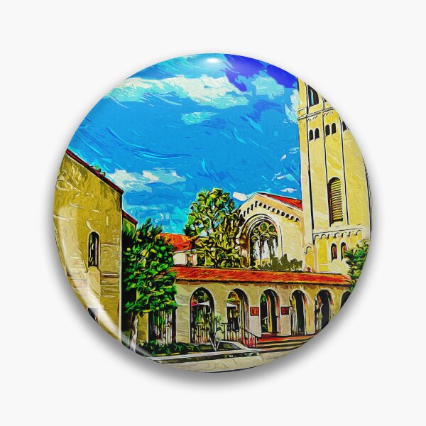Artikelvorschau, First Baptist Church in Bakersfield, Kalifornien - impressionistische Malerei entworfen und verkauft von NickoPrints.