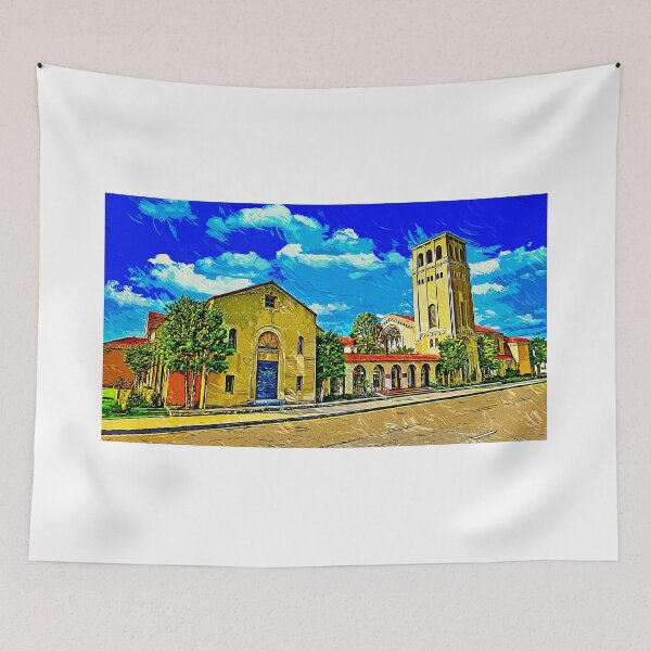 Item preview, First Baptist Church in Bakersfield, California - impressionist painting designed and sold by NickoPrints.