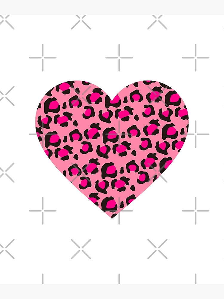 Discover Pink cheetah print heart <3 Tiger Skin Premium Matte Vertical Poster