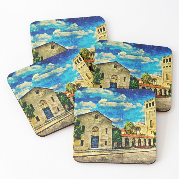 Item preview, First Baptist Church in Bakersfield, California - impasto oil painting designed and sold by NickoPrints.