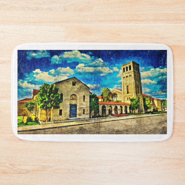 Item preview, First Baptist Church in Bakersfield, California - impasto oil painting designed and sold by NickoPrints.