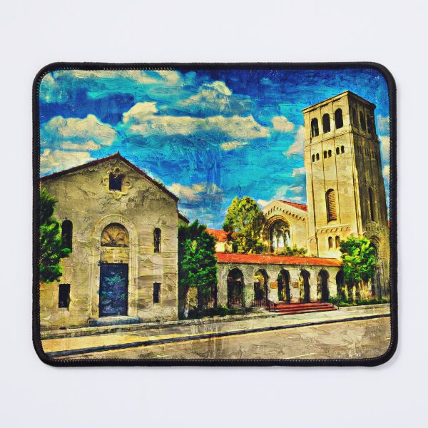Item preview, First Baptist Church in Bakersfield, California - impasto oil painting designed and sold by NickoPrints.