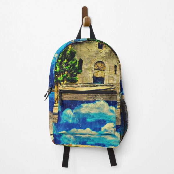 Item preview, First Baptist Church in Bakersfield, California - impasto oil painting designed and sold by NickoPrints.