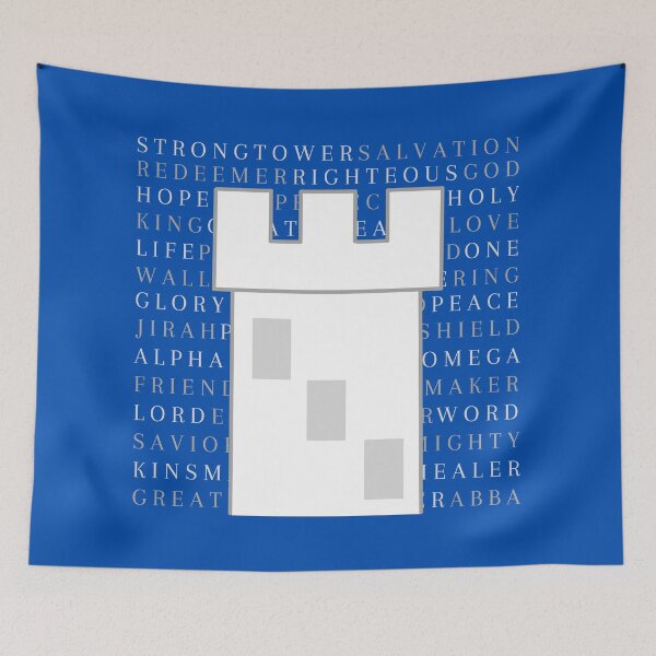 Item preview, Strong Tower | Names of God on Navy Blue designed and sold by WordsToArt.