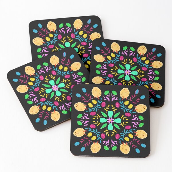 Item preview, easter eggs and chicks mandala designed and sold by rysunki-malunki.