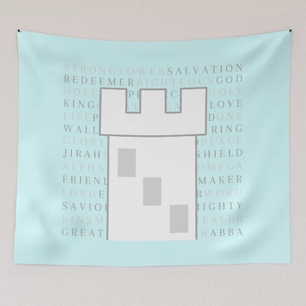 Item preview, Strong Tower | Names of God on Blue designed and sold by WordsToArt.
