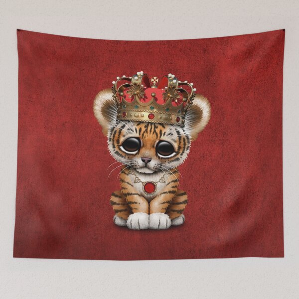 Item preview, Cute Royal Tiger Wearing Crown  designed and sold by JeffBartels.