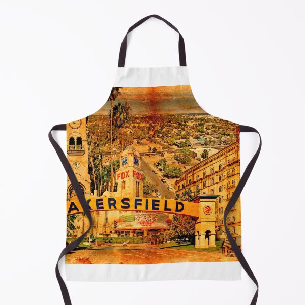 Item preview, Historical buildings of Bakersfield, California, blended on old paper designed and sold by NickoPrints.