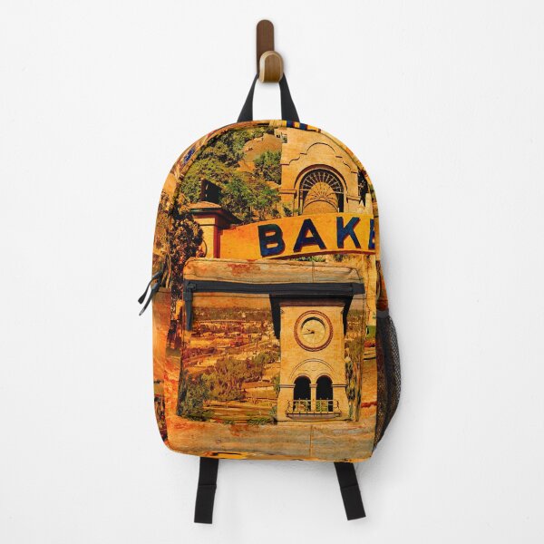 Item preview, Historical buildings of Bakersfield, California, blended on old paper designed and sold by NickoPrints.