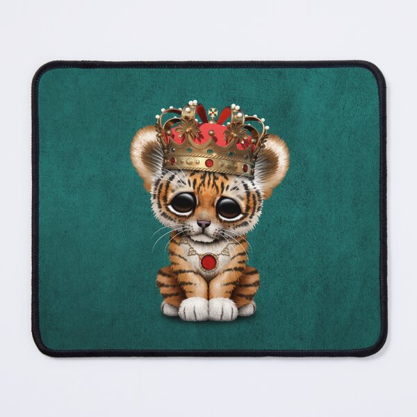 Item preview, Royal Tiger Wearing Crown Blue designed and sold by JeffBartels.