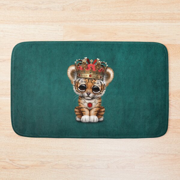 Item preview, Royal Tiger Wearing Crown Blue designed and sold by JeffBartels.