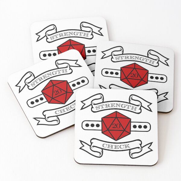 Item preview, Strength Check - 20 - Black/Red designed and sold by Daggerton.
