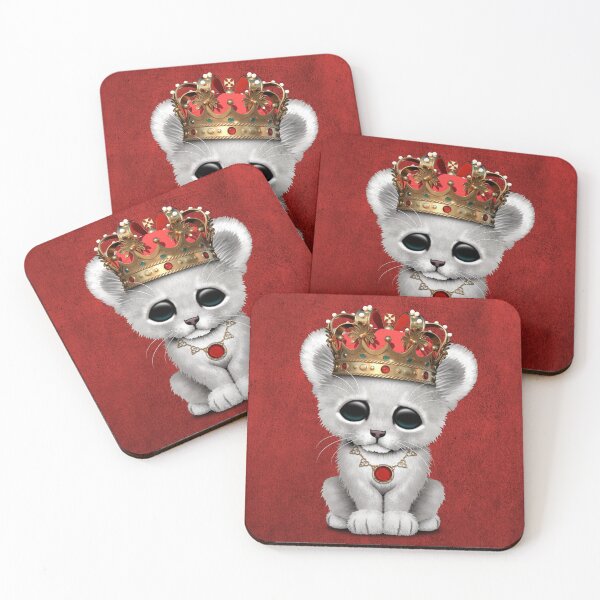 Item preview, Cute Royal White lion Wearing Crown  designed and sold by JeffBartels.