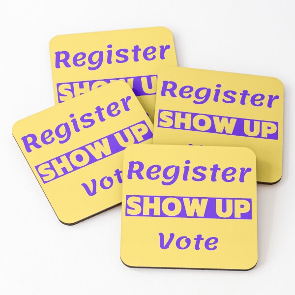 Item preview, Register Show Up Vote Blue Letters  designed and sold by tark6.