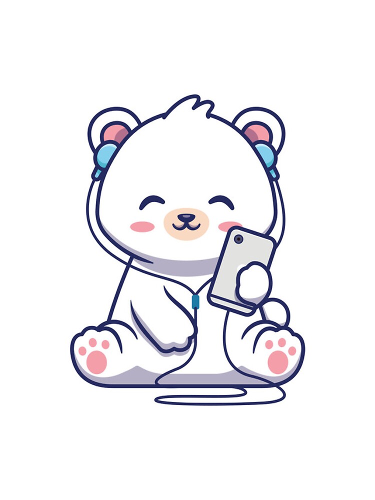 Thumbnail 5 of 5, iPhone Case, White bear designed and sold by ReydaDesign.